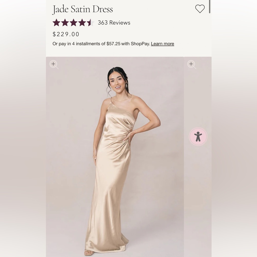 Satin bridesmaid dress